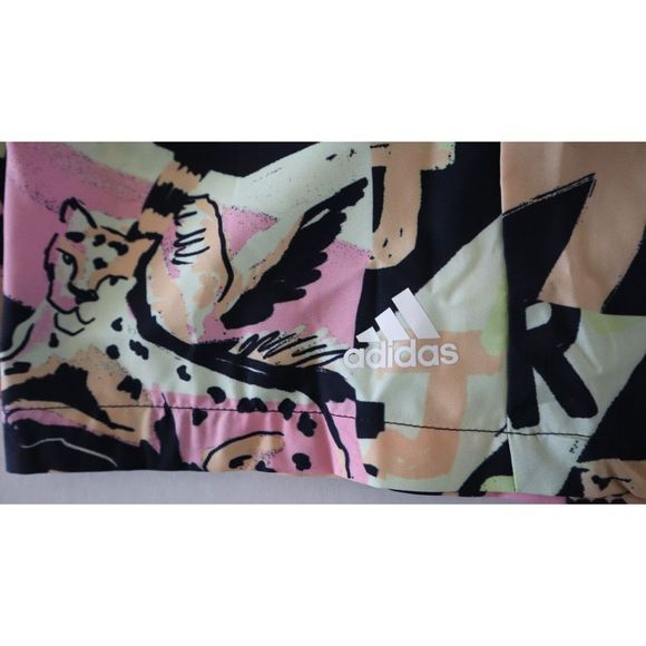 adidas HC1826 Women's Sz XL Black Farm Rio All Over Print Woven Shorts - Picture 4 of 10